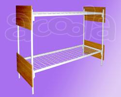 Металлические кровати двухъярусные престиж класса с ДСП спинками